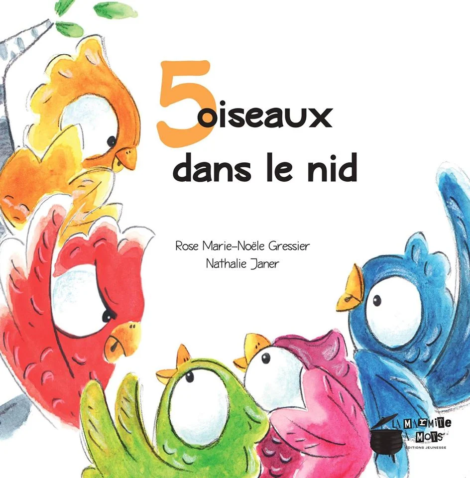Couverture de 5 oiseaux dans le nid